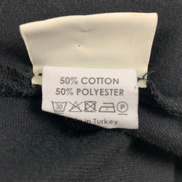 DRIES VAN NOTEN Size L Black & White Cotton / Polyester Sweatpants - Picture 3 of 4